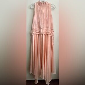 Jonathan Simkhai Pleated Dress in Salmon NWOT